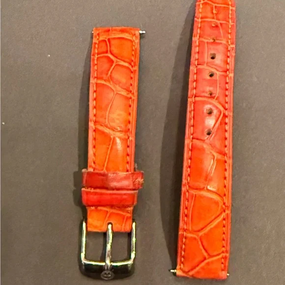 Michele orange alligator watch strap band - Picture 1 of 4